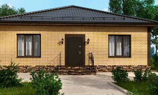 Проекты одноэтажных домов из кирпича | Строй-Тмб - Тамбов от 3605 рублей