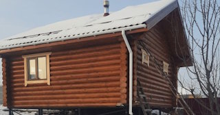 Баня из оцилиндрованного бревна под ключ в Тамбове - от 133887 рублей